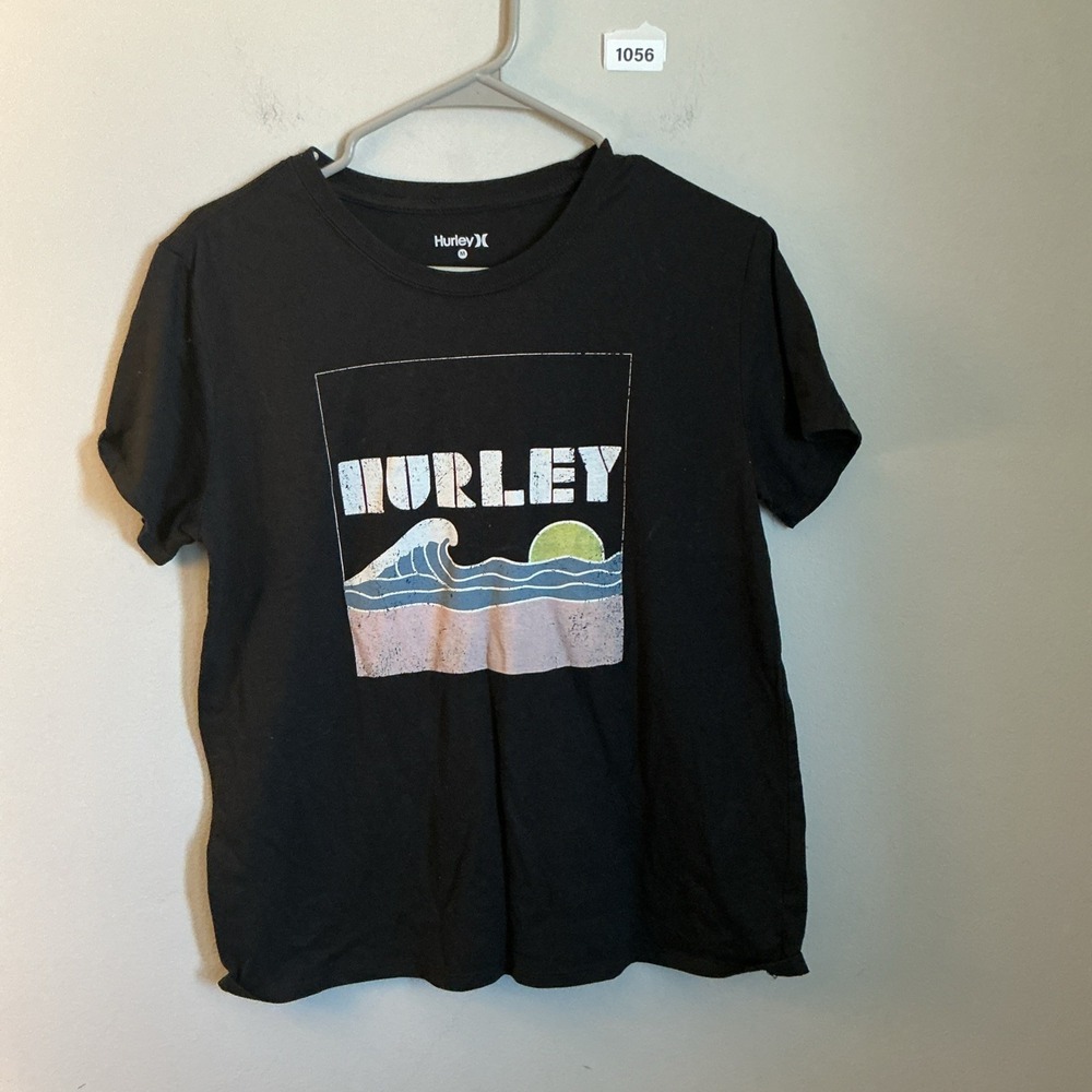 Black HURLEY tide T-shirt M